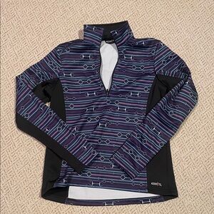Kerrits Striped Equestrian Quarter-Zip Top